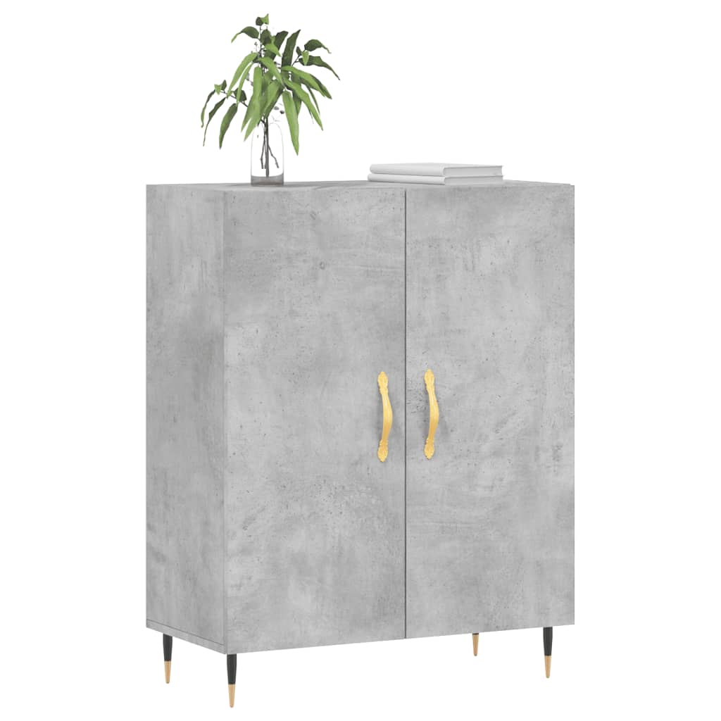 Credenza Grigio Cemento 69,5x34x90 cm in Legno Multistrato 827704