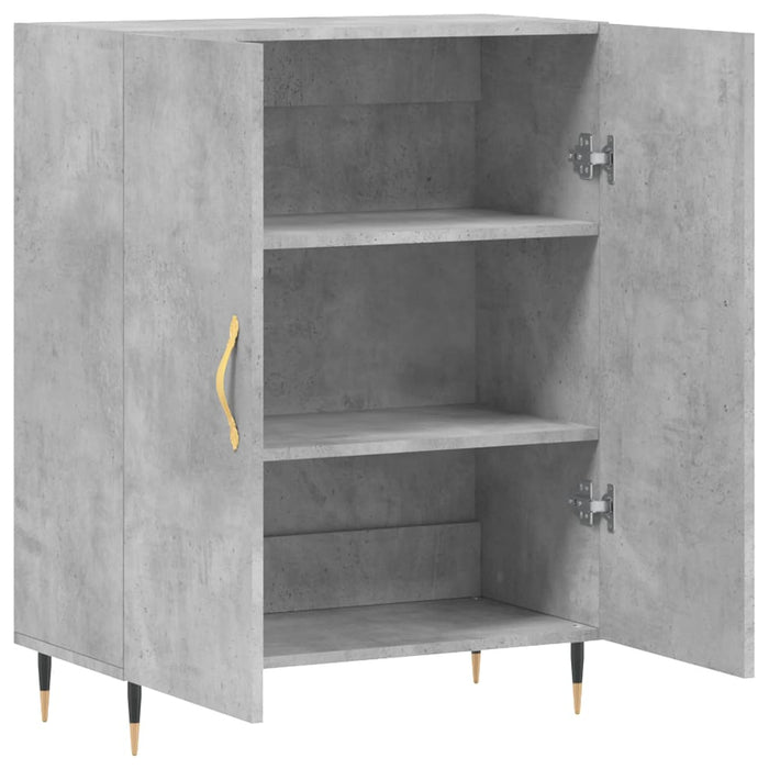 Credenza Grigio Cemento 69,5x34x90 cm in Legno Multistrato 827704