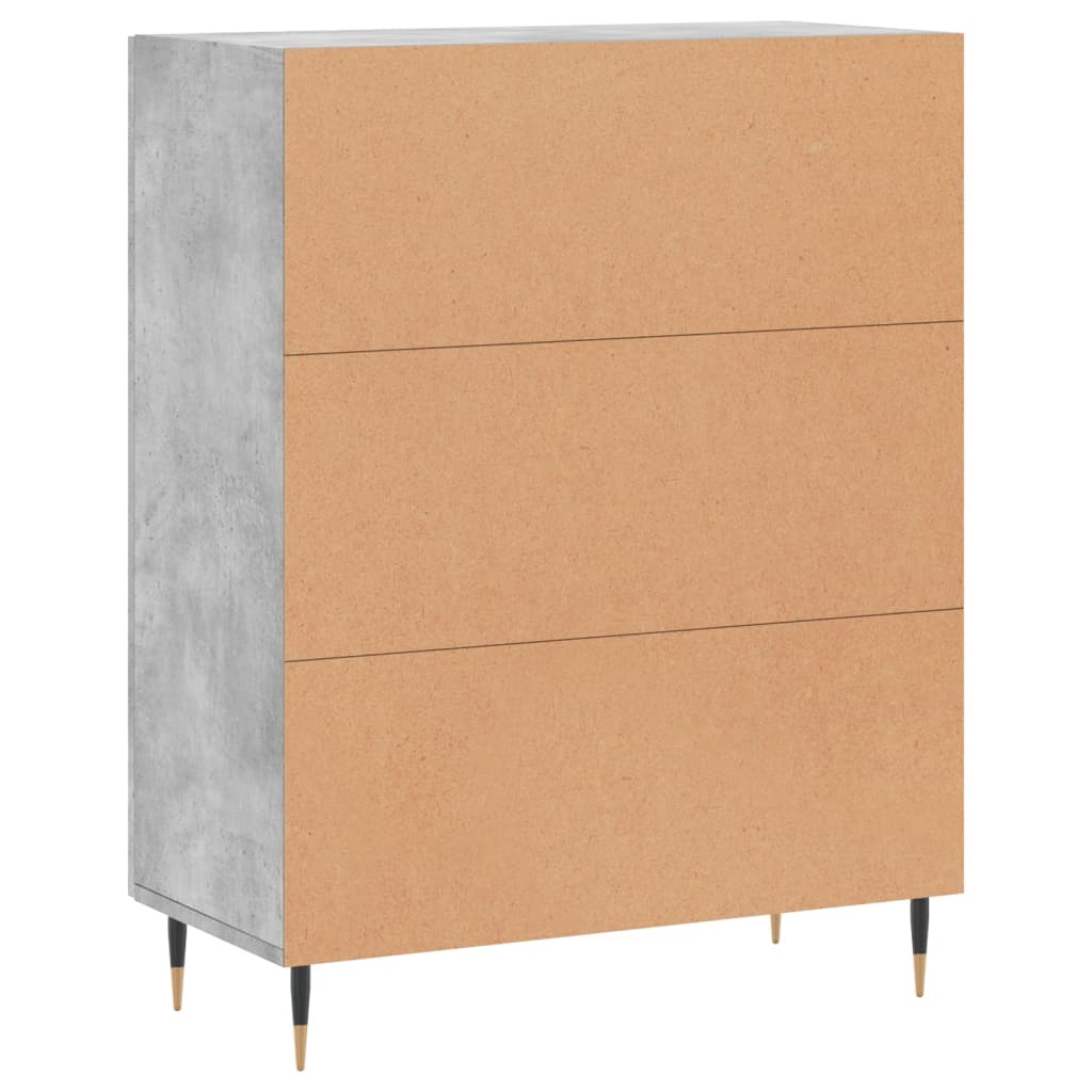 Credenza Grigio Cemento 69,5x34x90 cm in Legno Multistrato 827704