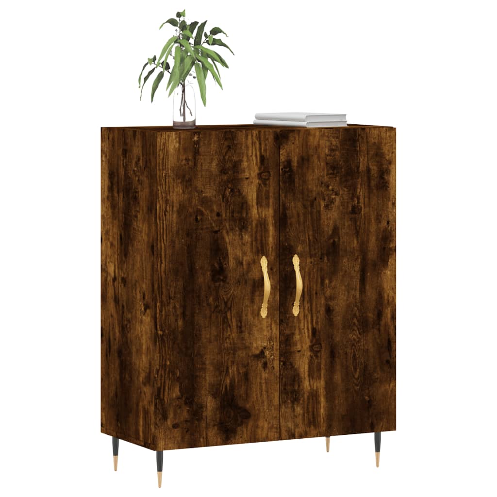 Credenza Rovere Fumo 69,5x34x90 cm in Legno Multistrato 827705