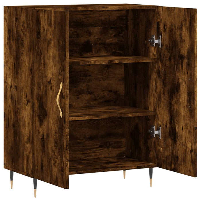 Credenza Rovere Fumo 69,5x34x90 cm in Legno Multistrato 827705