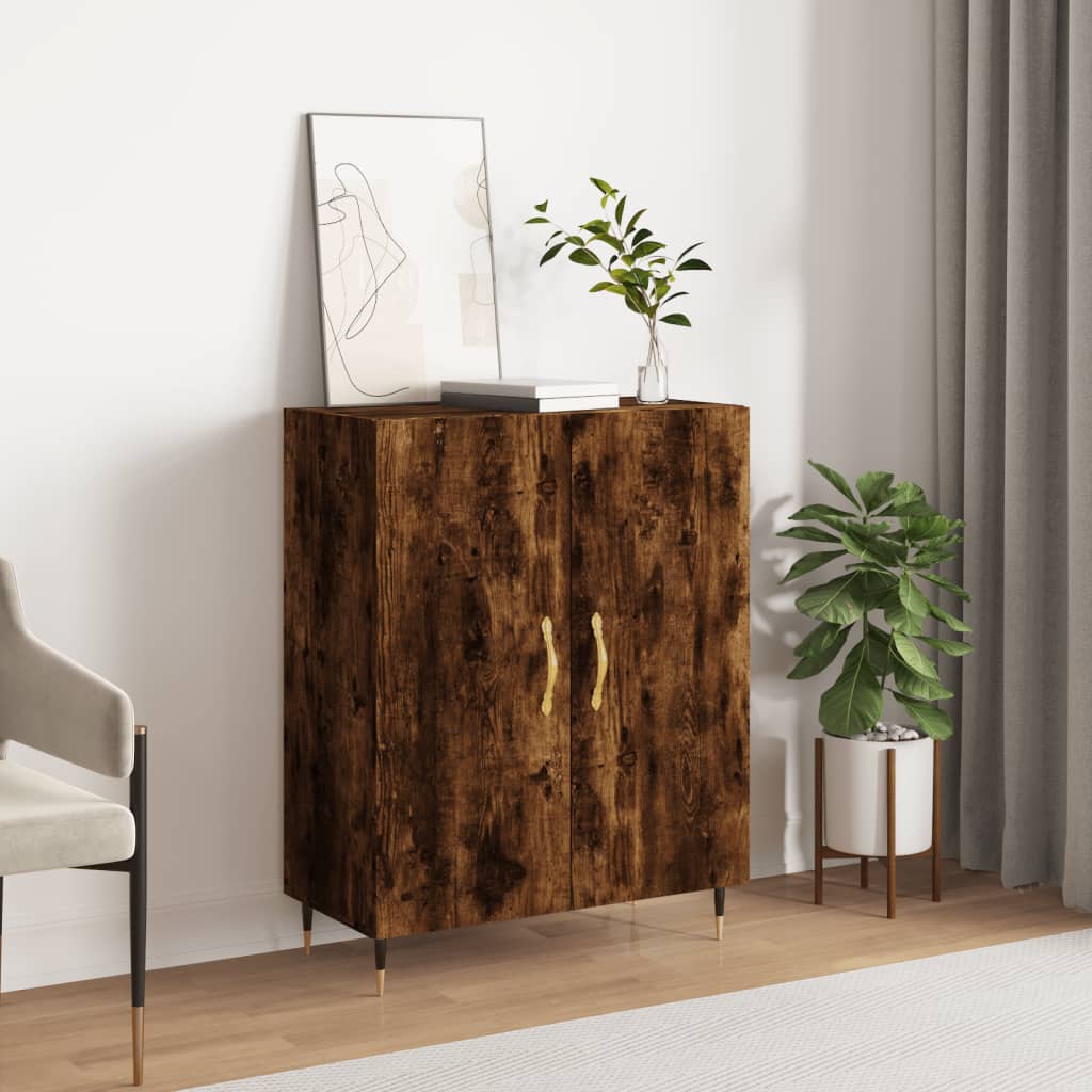 Credenza Rovere Fumo 69,5x34x90 cm in Legno Multistrato 827705