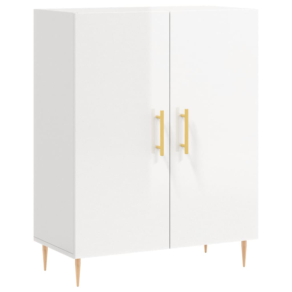 Credenza 69,5x34x90 cm in Legno Multistrato Bianco Lucido 827710