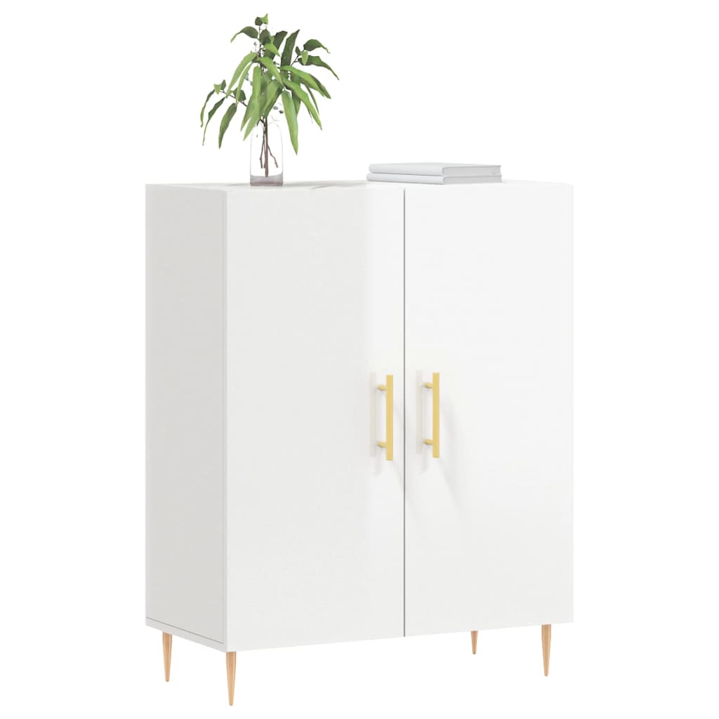 Credenza 69,5x34x90 cm in Legno Multistrato Bianco Lucido 827710