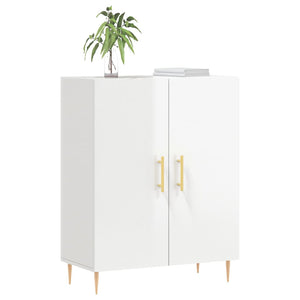 Credenza 69,5x34x90 cm in Legno Multistrato Bianco Lucido 827710