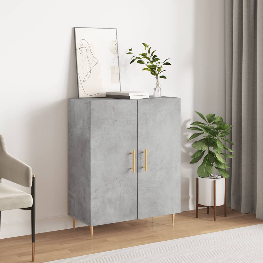 Credenza Grigio Cemento 69,5x34x90 cm in Legno Multistratocod mxl 104367