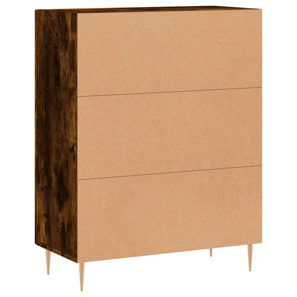 Credenza Rovere Fumo 69,5x34x90 cm in Legno Multistrato 827713