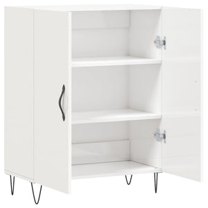 Credenza 69,5x34x90 cm in Legno Multistrato Bianco Lucido 827718