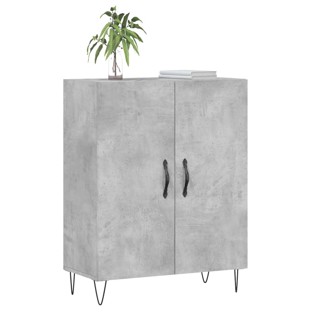 Credenza Grigio Cemento 69,5x34x90 cm in Legno Multistrato 827720