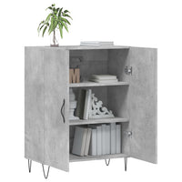 Credenza Grigio Cemento 69,5x34x90 cm in Legno Multistrato 827720