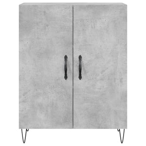 Credenza Grigio Cemento 69,5x34x90 cm in Legno Multistrato 827720