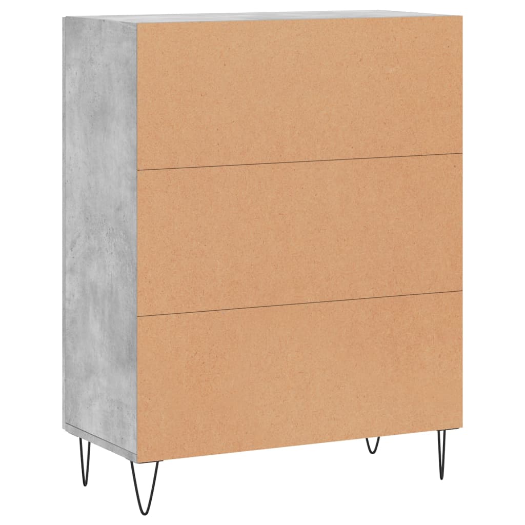 Credenza Grigio Cemento 69,5x34x90 cm in Legno Multistrato 827720