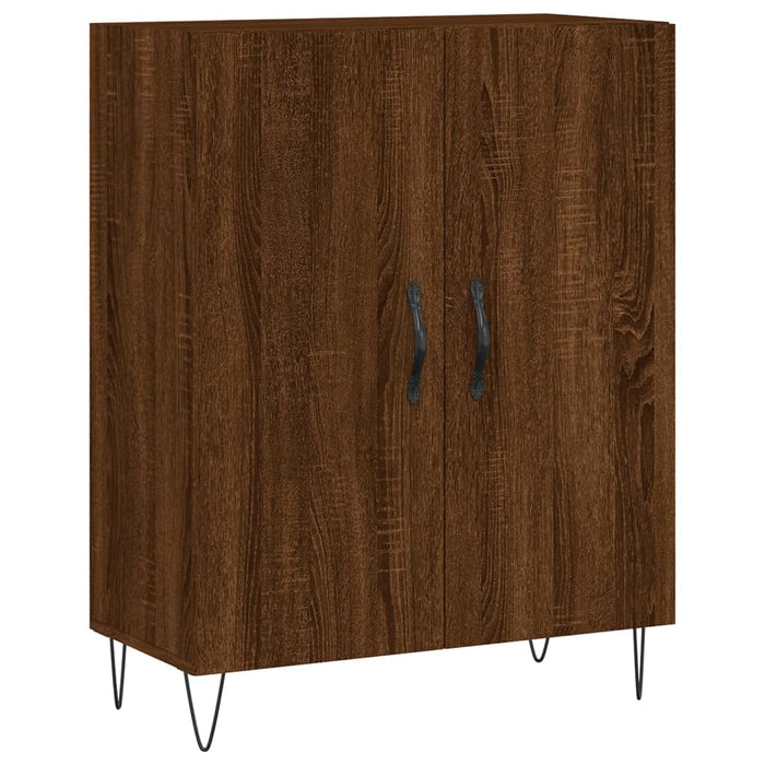 Credenza Rovere Marrone 69,5x34x90 cm in Legno Multistrato 827723