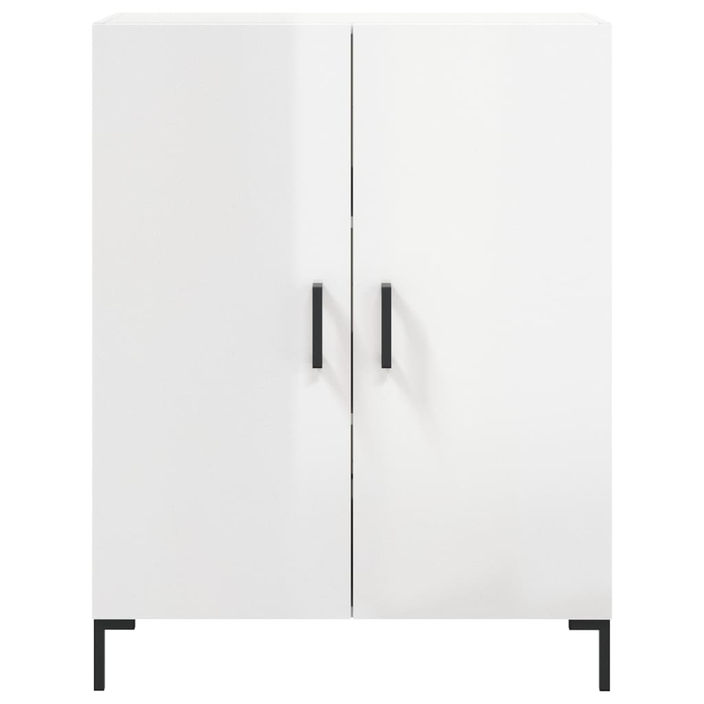 Credenza 69,5x34x90 cm in Legno Multistrato Bianco Lucido 827726