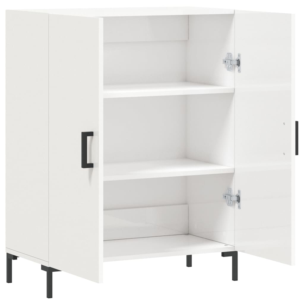 Credenza 69,5x34x90 cm in Legno Multistrato Bianco Lucido 827726