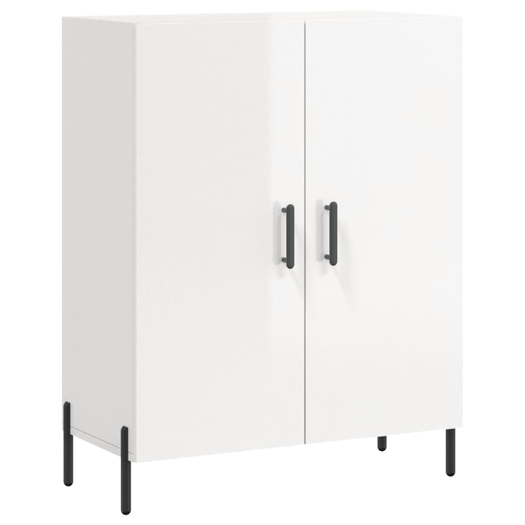 Credenza 69,5x34x90 cm in Legno Multistrato Bianco Lucidocod mxl 127851