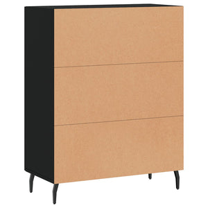 Credenza Nera 69,5x34x90 cm in Legno Multistrato 827741