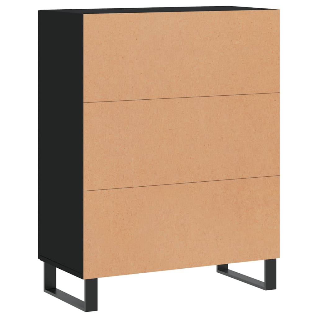 Credenza Nera 69,5x34x90 cm in Legno Multistrato 827749