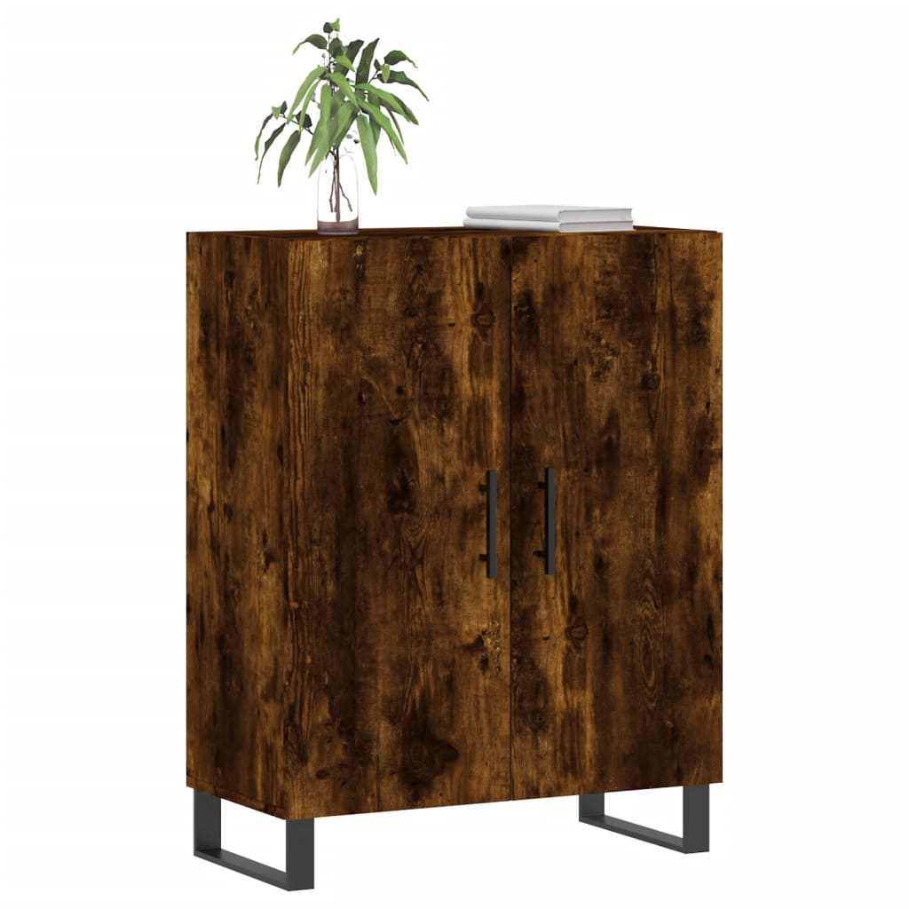 Credenza Rovere Fumo 69,5x34x90 cm in Legno Multistrato 827753