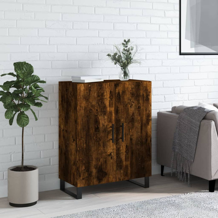 Credenza Rovere Fumo 69,5x34x90 cm in Legno Multistrato 827753