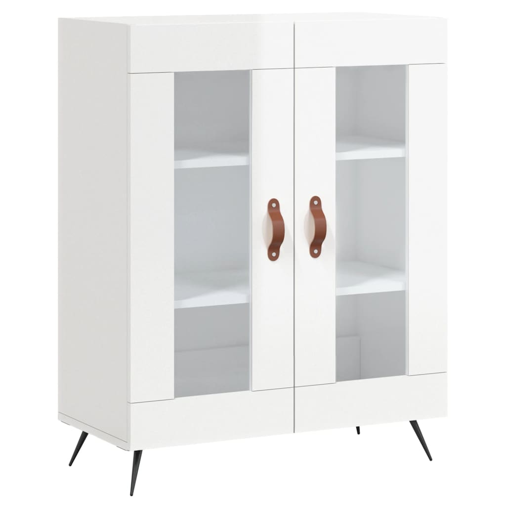 Credenza 69,5x34x90 cm in Legno Multistrato Bianco Lucido 827758