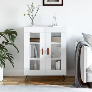 Credenza 69,5x34x90 cm in Legno Multistrato Bianco Lucido 827758