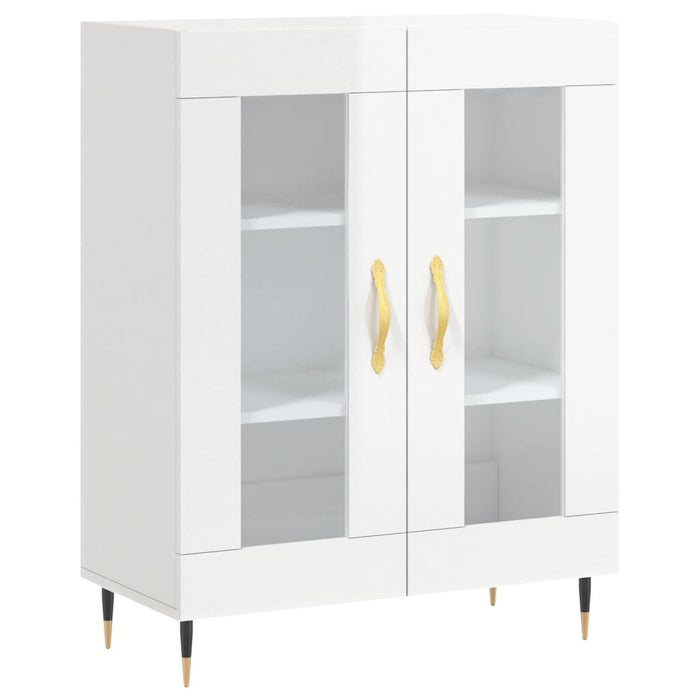 Credenza 69,5x34x90 cm in Legno Multistrato Bianco Lucidocod mxl 79987