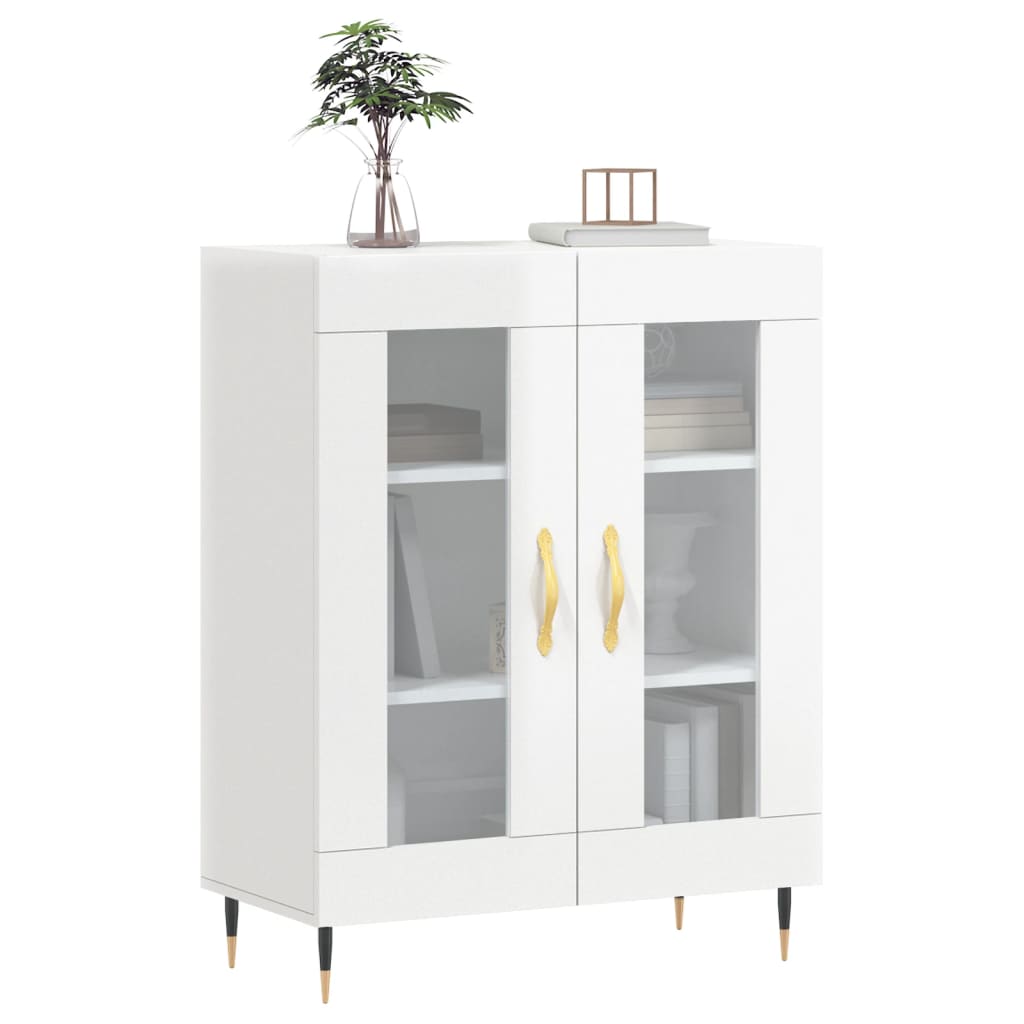 Credenza 69,5x34x90 cm in Legno Multistrato Bianco Lucidocod mxl 79987