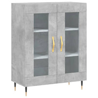 Credenza Grigio Cemento 69,5x34x90 cm in Legno Multistrato 827768