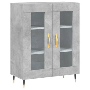 Credenza Grigio Cemento 69,5x34x90 cm in Legno Multistrato 827768