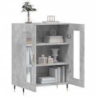 Credenza Grigio Cemento 69,5x34x90 cm in Legno Multistrato 827768