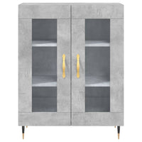 Credenza Grigio Cemento 69,5x34x90 cm in Legno Multistrato 827768