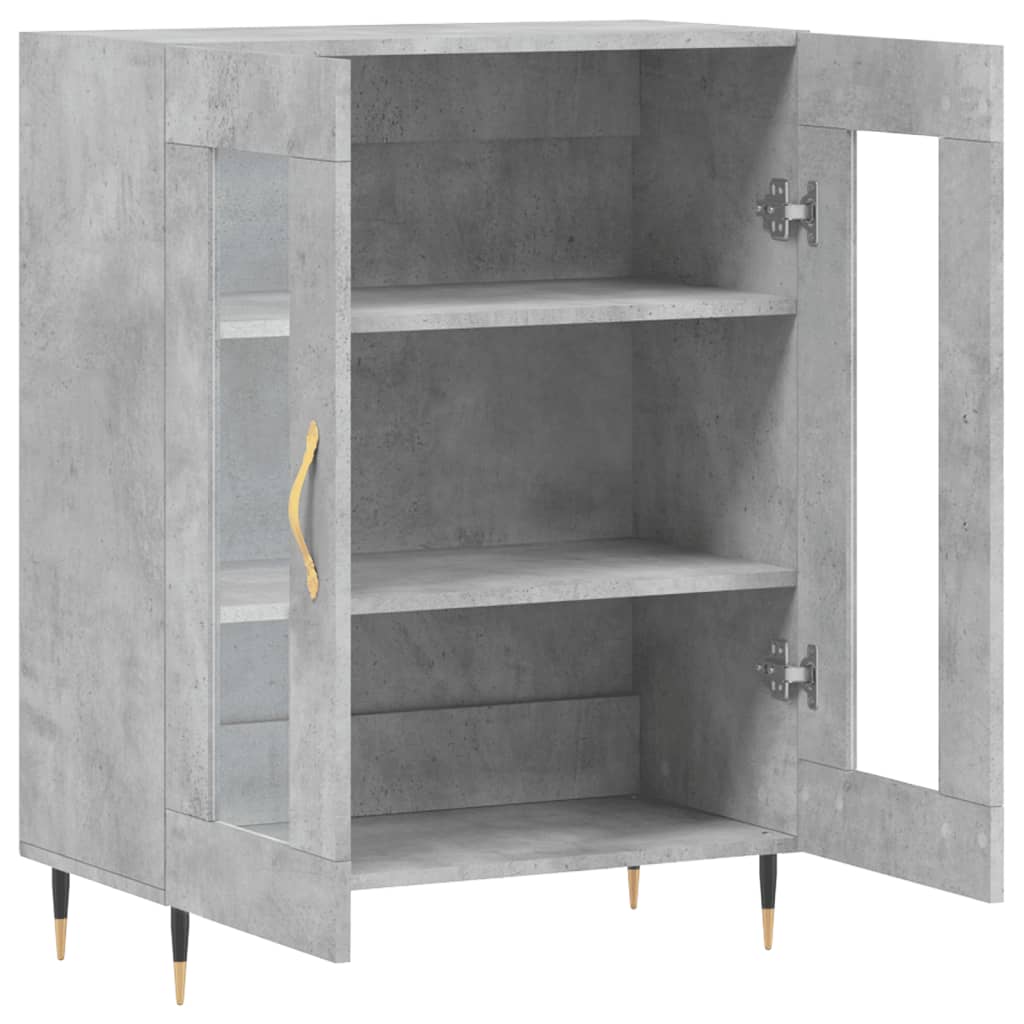 Credenza Grigio Cemento 69,5x34x90 cm in Legno Multistrato 827768