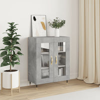 Credenza Grigio Cemento 69,5x34x90 cm in Legno Multistrato 827768