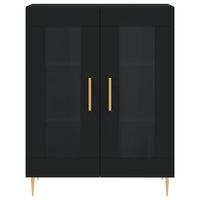 Credenza Nera 69,5x34x90 cm in Legno Multistrato 827773