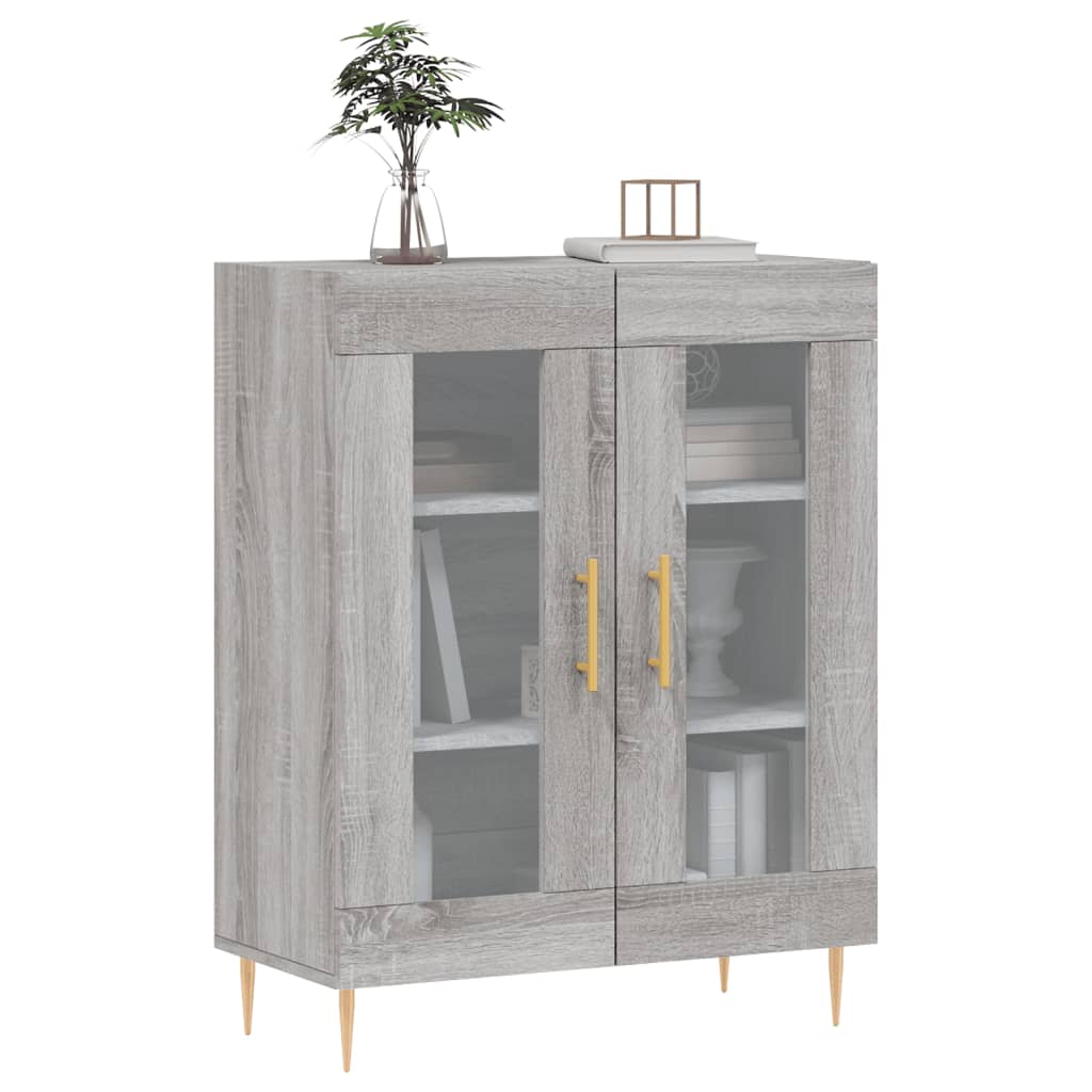 Credenza Grigio Sonoma 69,5x34x90 cm in Legno Multistrato 827778