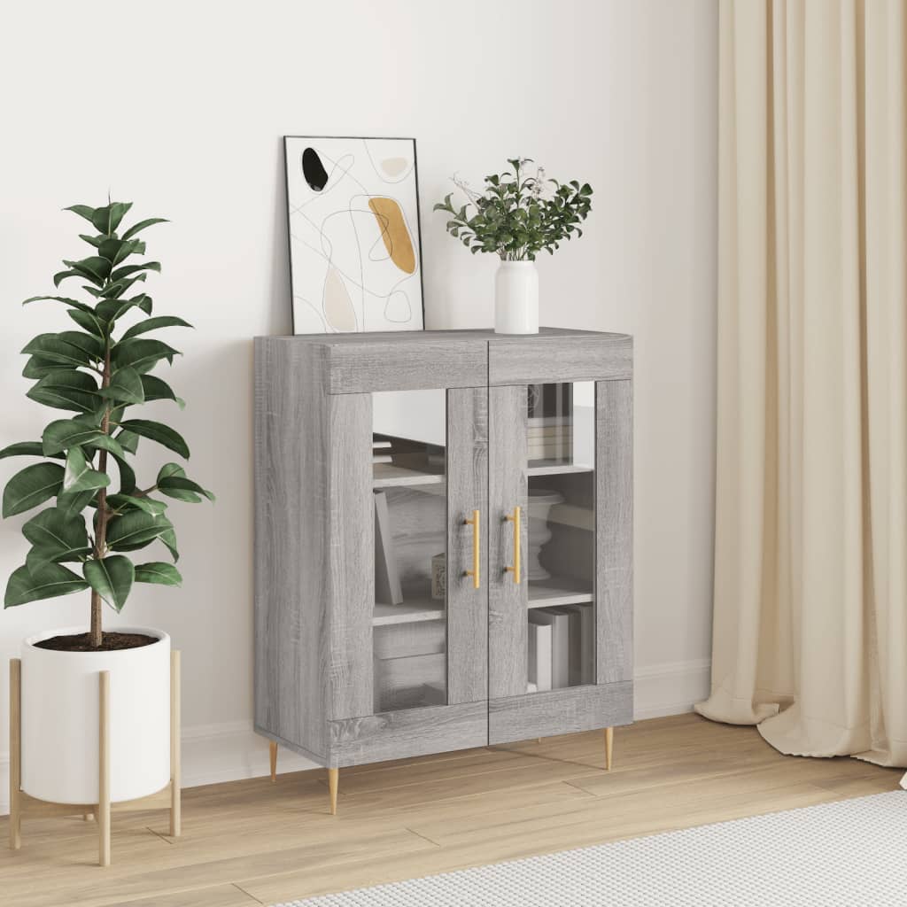 Credenza Grigio Sonoma 69,5x34x90 cm in Legno Multistratocod mxl 105305