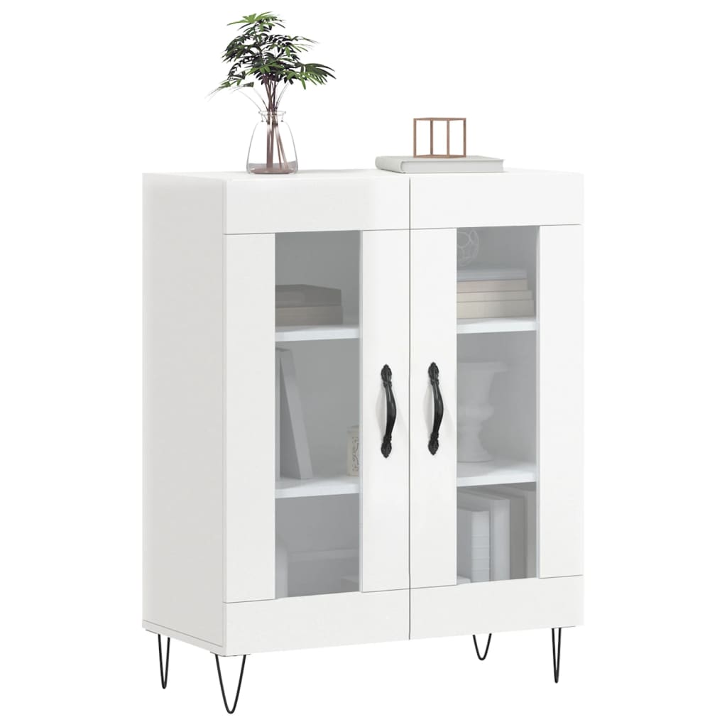 Credenza 69,5x34x90 cm in Legno Multistrato Bianco Lucido 827782