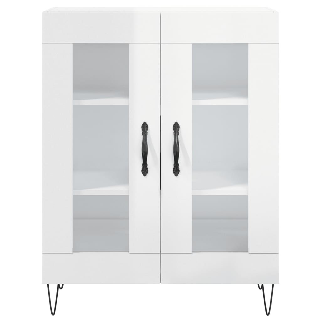 Credenza 69,5x34x90 cm in Legno Multistrato Bianco Lucido 827782