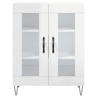 Credenza 69,5x34x90 cm in Legno Multistrato Bianco Lucido 827782