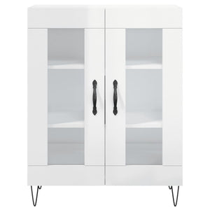 Credenza 69,5x34x90 cm in Legno Multistrato Bianco Lucido 827782