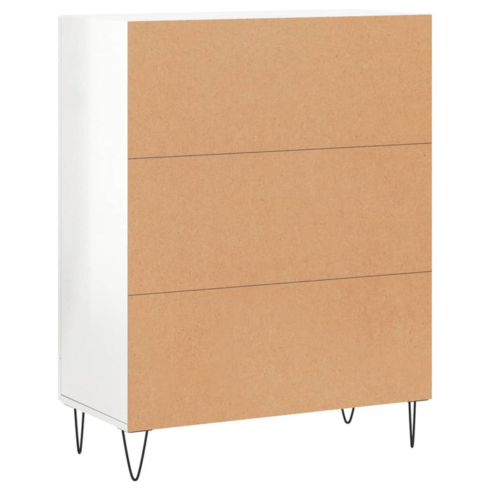 Credenza 69,5x34x90 cm in Legno Multistrato Bianco Lucido 827782