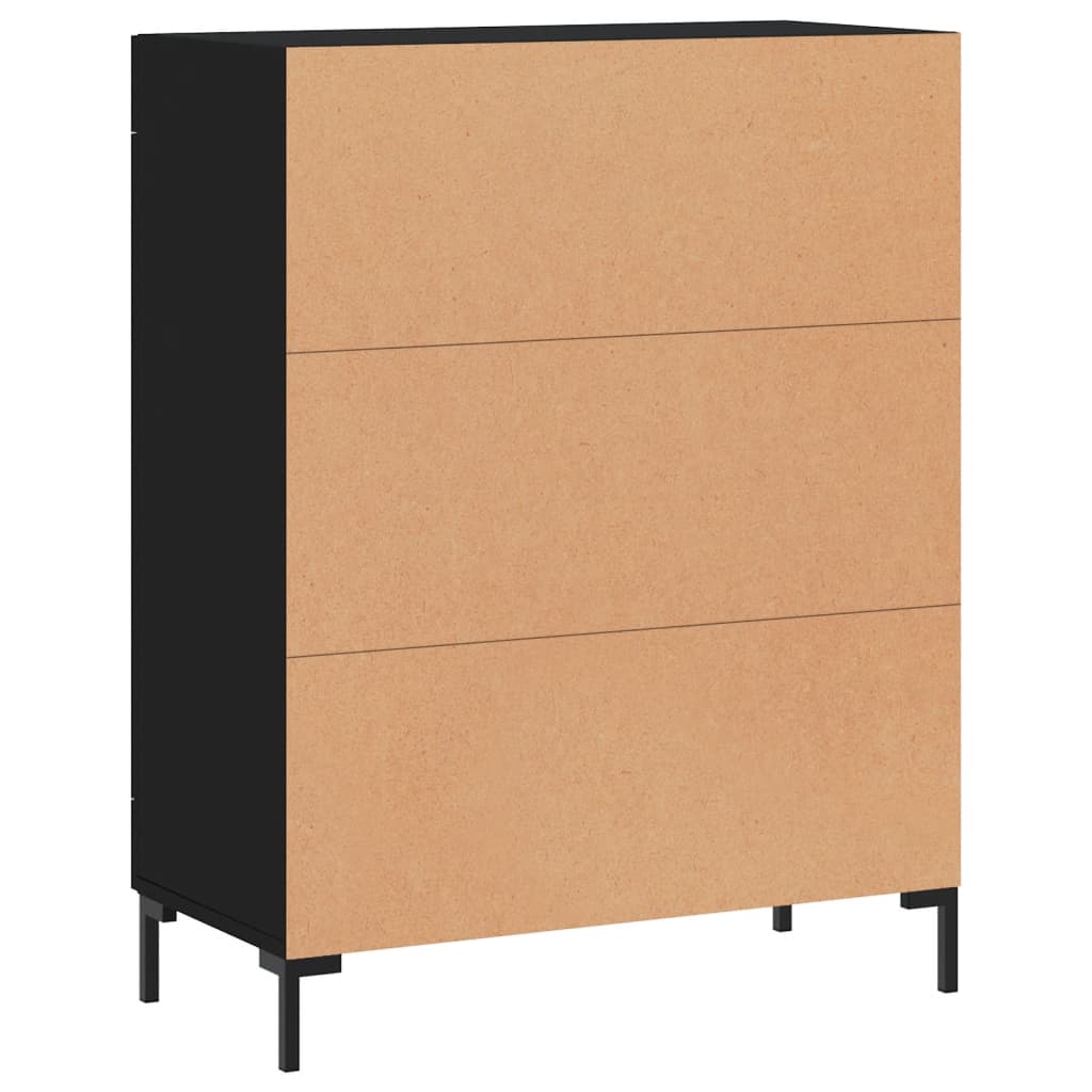 Credenza Nera 69,5x34x90 cm in Legno Multistrato 827789