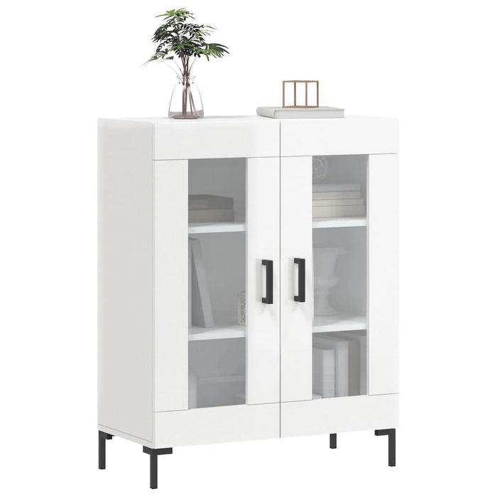 Credenza 69,5x34x90 cm in Legno Multistrato Bianco Lucidocod mxl 103877