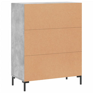 Credenza Grigio Cemento 69,5x34x90 cm in Legno Multistrato 827792