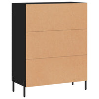 Credenza Nera 69,5x34x90 cm in Legno Multistrato 827797