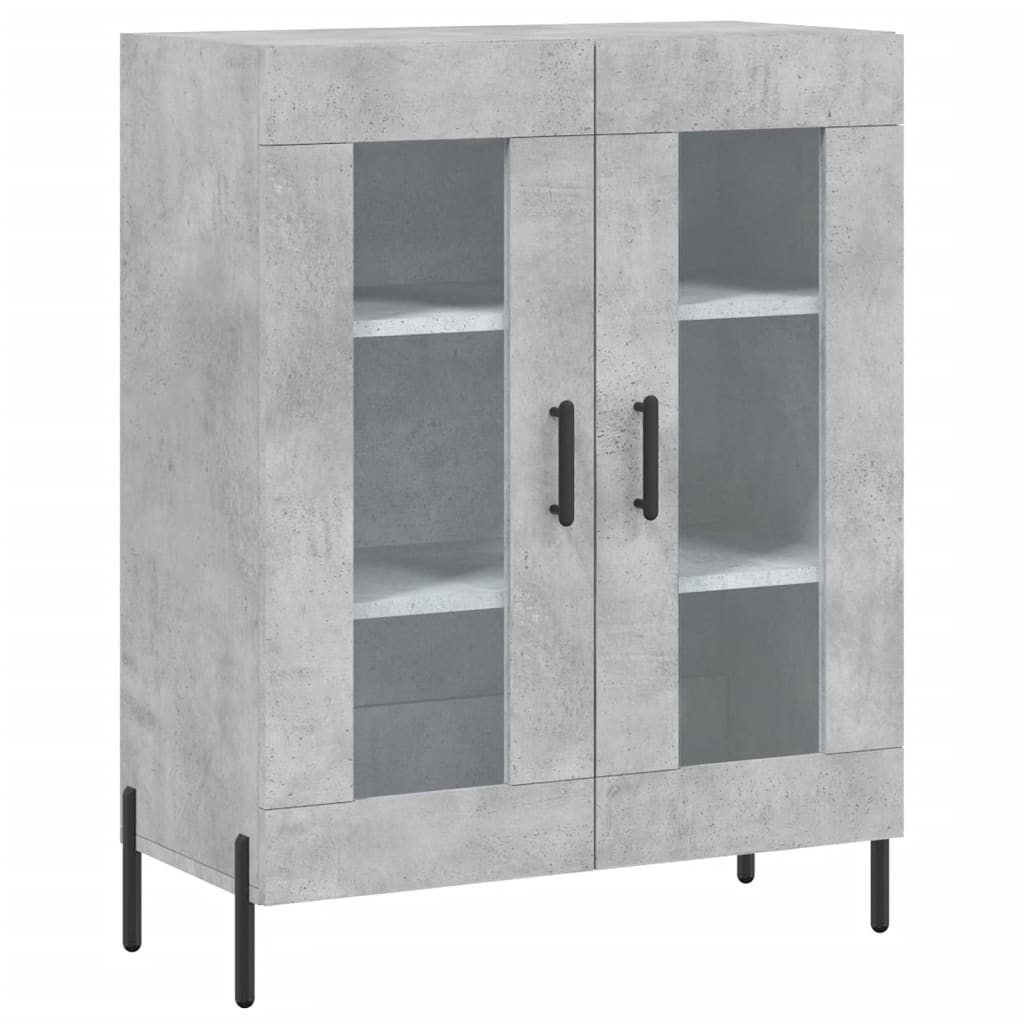 Credenza Grigio Cemento 69,5x34x90 cm in Legno Multistrato 827800