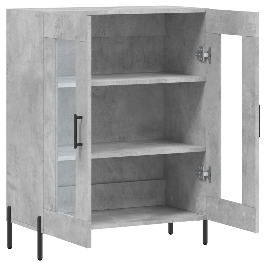 Credenza Grigio Cemento 69,5x34x90 cm in Legno Multistrato 827800