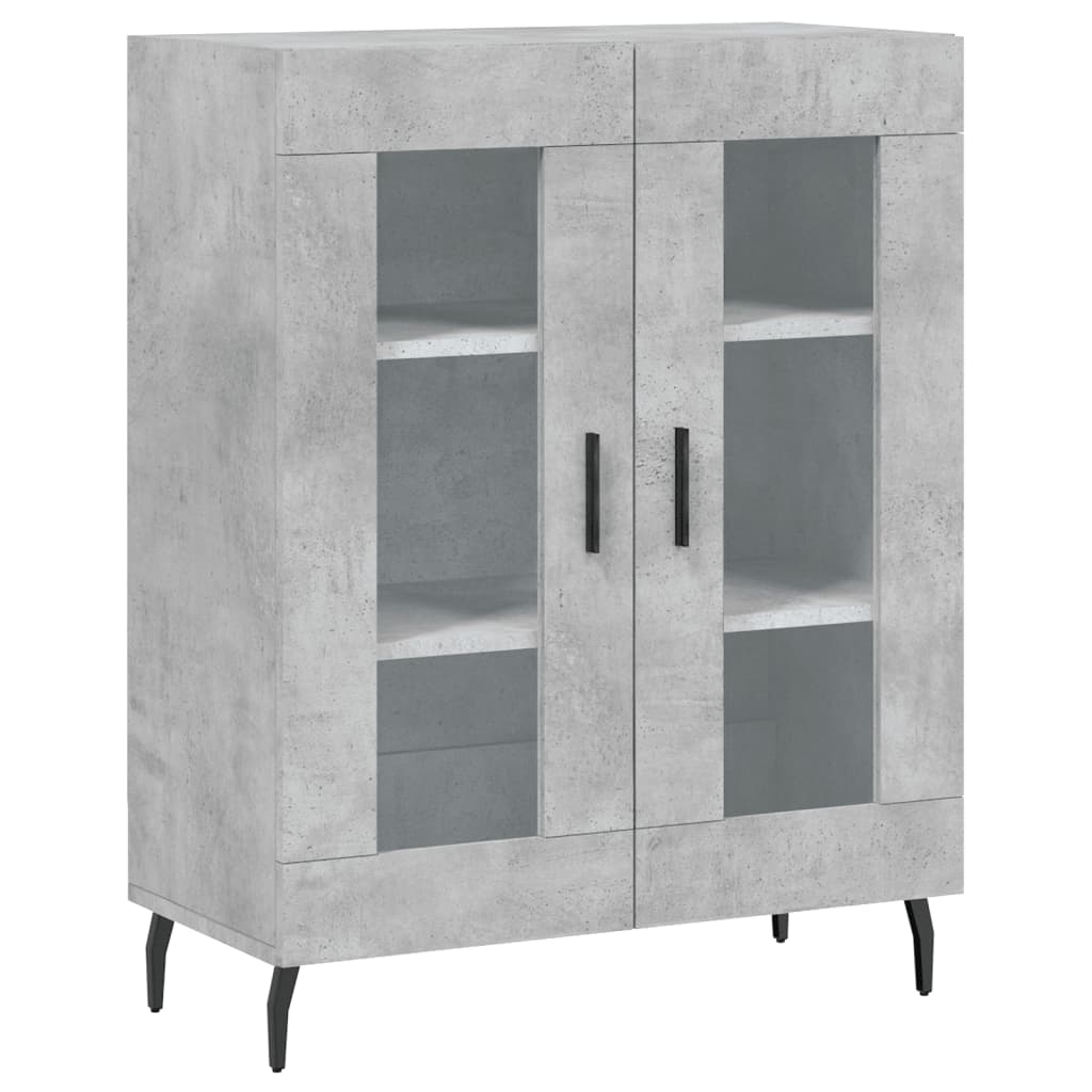 Credenza Grigio Cemento 69,5x34x90 cm in Legno Multistrato 827808