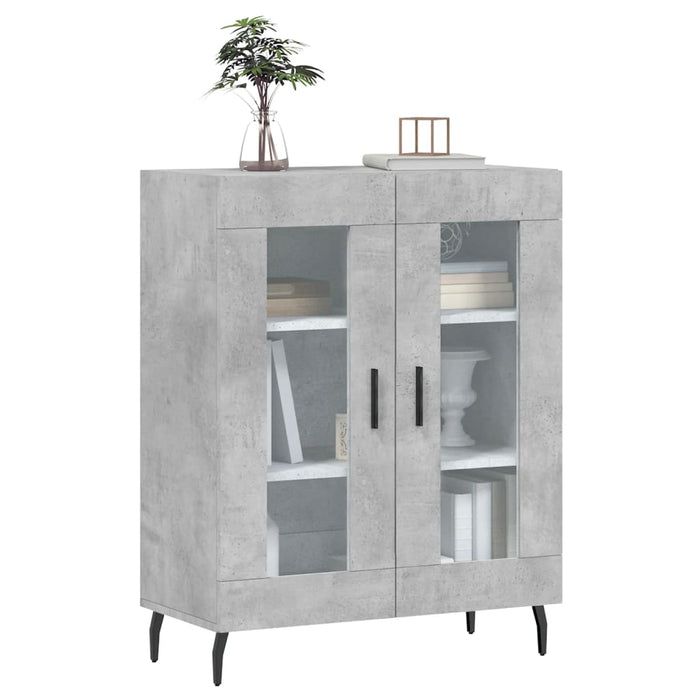 Credenza Grigio Cemento 69,5x34x90 cm in Legno Multistrato 827808